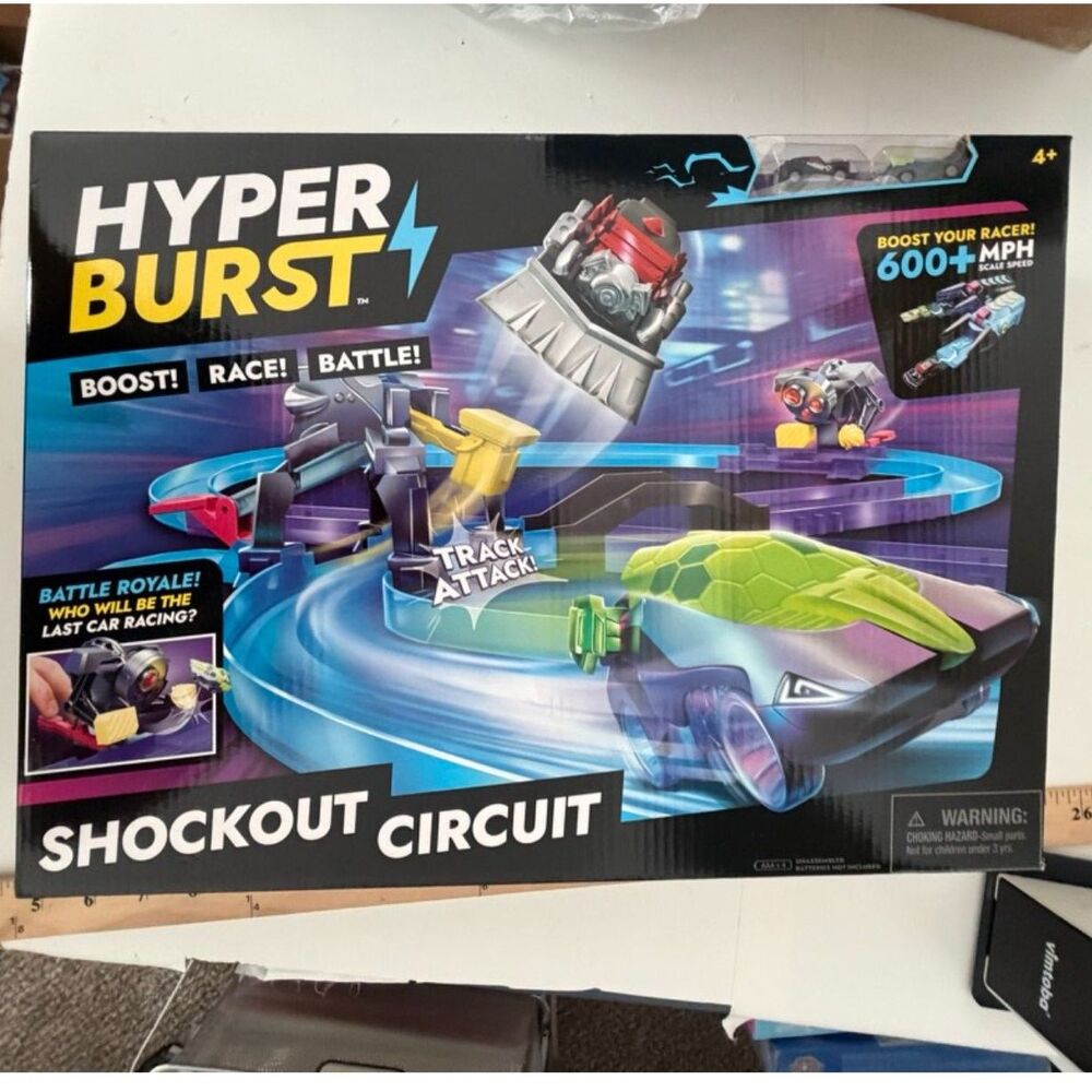 Goliath Hyper Burst Shockout Circuit Playset Race Battle! Customizable Race Trac
